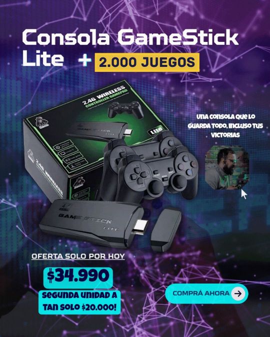 Consola GameStick Lite + de 2.000 Juegos !!