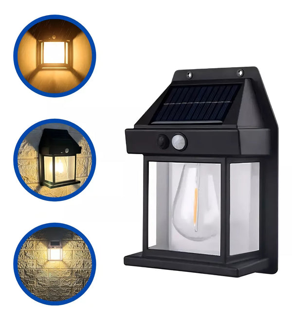 Set de Faroles Led Solares y Sensor de Movimiento