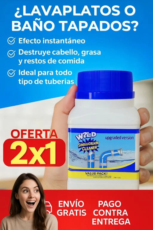 Polvo Limpiador De Drenaje - Destapador potente de tuberías (2X1)