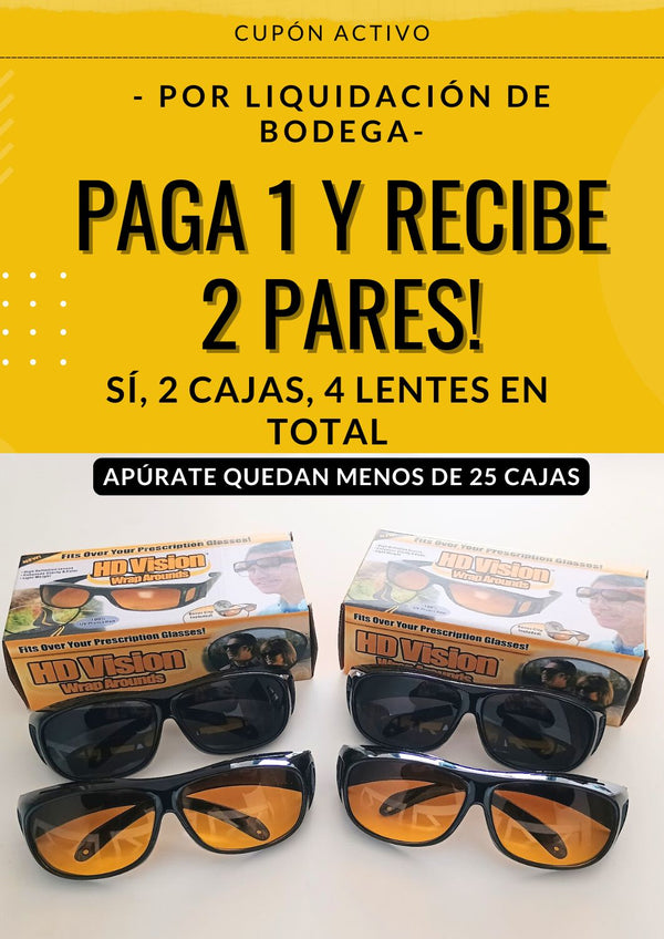 Gafas HD Nocturnas para Conducir + Gafas de SOL. Paga 1 Lleva 4 !!!