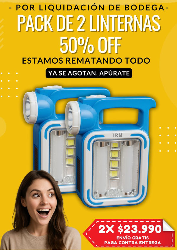 Linterna de Triple Luz y Carga SuperSun™