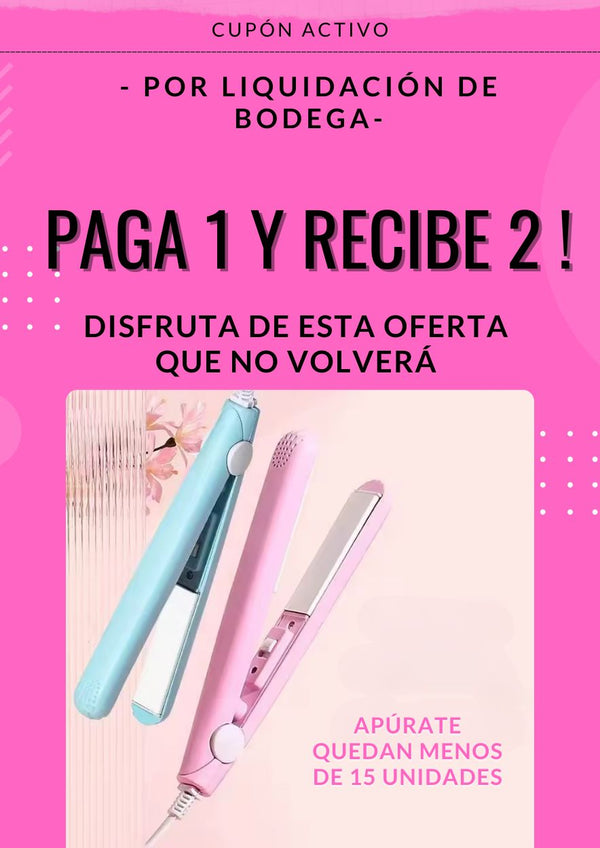 MINI PLANCHA MAGIC PARA CABELLO™ 2 x 1