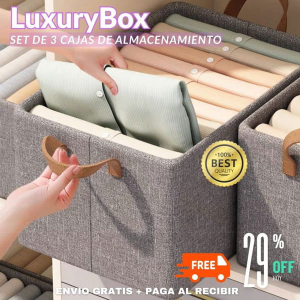 LuxuryBox Set de Cajas de Almacenamiento de Ropero