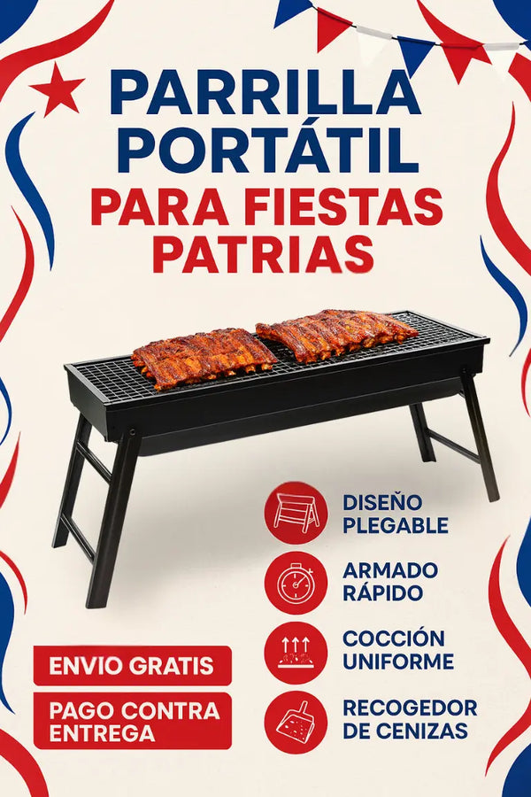Parrilla Portátil Plegable de Cocción Perfecta