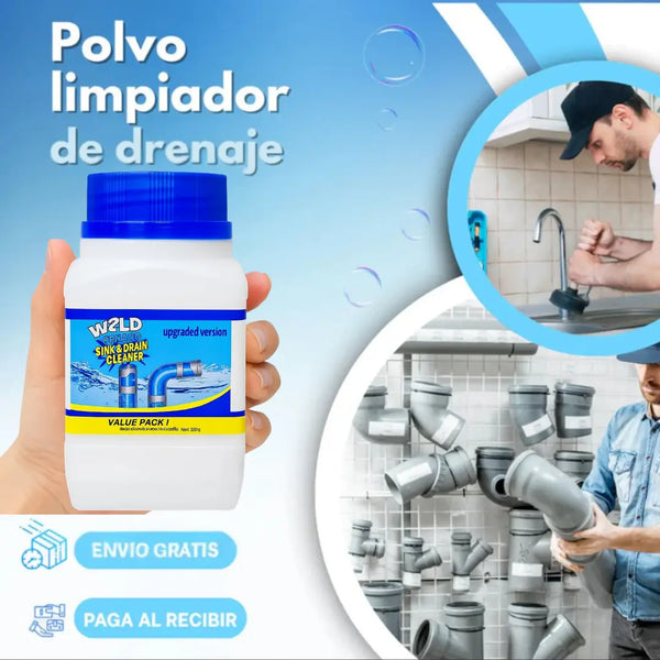 Polvo Limpiador De Drenaje - Destapador potente de tuberías (2X1)