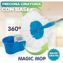 TRAPERO GIRATORIO CON CESTA METÁLICA Y BALDE EXPRIMIDOR - Devshop